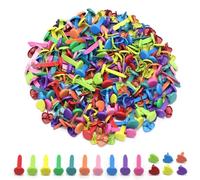 REBECASKYENS 200 clips de colores pastel con 100 cintas redondas y 100 en forma de corazón para álbumes de recortes, tarjetas, manualidades, niños