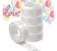 REBECASKYENS 500 unidades de puntos adhesivos para globos, 5 rollos, adhesivos para globos, puntos adhesivos para globos, puntos adhesivos para bodas, fiestas de cumpleaños