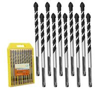 REBECASKYENS Juego de 10 brocas profesionales para azulejos, vidrio, cerámica, porcelana, madera, espejos y mampostería, brocas para azulejos y vidrio, 6 mm