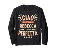 Rebecca Idea Regalo Personalizzata Amica Nome Divertente Manga Larga
