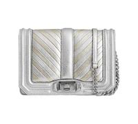Rebecca Minkoff Chevron Pequeño Love-Crossbody Acolchado, Bolso Bandolera para Mujer, Multicolor Silver, Einheitsgröße