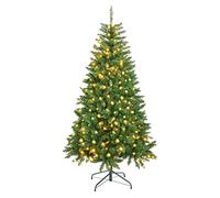 Rebecca Mobili Árbol de Navidad 210, Árbol de Navidad con Luces, 400 Luces, 1050 Ramas, Montaje fácil, Soporte de Metal - Dimensiones: 210 x 122 x 122 cm (AxANxFON) - Art. RE6770