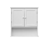 Mobili Rebecca Armario de pared con 2 puertas y 1 estante de mdf blanco