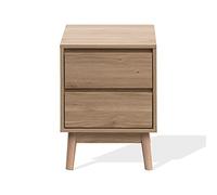 Rebecca Mobili Mesita de Noche con 2 cajones, Cómoda Moderna, Marrón, MDF, para Dormitorio baño salón - Dimensiones Al x An x Fo: 56,5 x 40 x 40 cm - Art. RE6717
