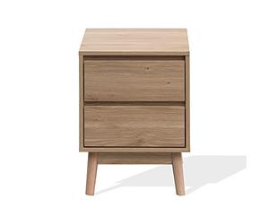 Rebecca Mobili Mesita de Noche con 2 cajones, Cómoda Moderna, Marrón, MDF, para Dormitorio baño salón - Dimensiones Al x An x Fo: 56,5 x 40 x 40 cm - Art. RE6717