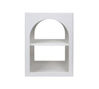Rebecca Mobili Mesita de Noche Moderna, Mesa Auxiliar para Salón, Blanca en MDF, para Dormitorio - Medidas AxANxFON: 55 x 40 x 30 cm - Art. RE7272