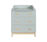 Rebecca Mobili Mueble con Cambiador, Cómoda Cambiador, Verde Agua Marrón, MDF Pino, Compacto, con Cambiador Desmontable - Medidas AxAnxFon: 100 x 80 x 42 cm - Art. RE6985