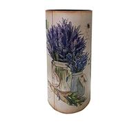 Rebecca Mobili Paragüero Design, Sostenedor de Bastones Decorativo, Canvas MDF, Beige Shabby, Redondo, con Cuentagotas - Medidas: 54 x 23 x 23 cm (AxANxFON) - Art. RE6477