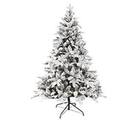 Rebecca Mobili Pequeño Árbol Nevado, Árboles de Navidad 150, PVC PE, Base de Metal, 809 Ramas, Efecto Realista - Dimensiones: 150 x 102 x 102 cm (A x AN x FON) - Art. RE6757