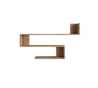 Rebecca Mobili Re7076 - Estantería de pared, moderna, color roble, aglomerado, para salón, diseño minimalista - Medidas 71,5 x 120 x 14,5 cm