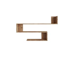Rebecca Mobili Re7076 - Estantería de pared, moderna, color roble, aglomerado, para salón, diseño minimalista - Medidas 71,5 x 120 x 14,5 cm