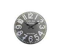 Rebecca Mobili Reloj Colgante, Reloj de Pared, Gris, MDF, Redondo, Diseño Moderno, para Cocina, Sala de Estar - Medidas: 33,8 x 33,8 x 4 cm (A x AN x FON) - Art. RE6572
