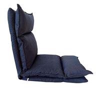 Rebecca Mobili Silla Acolchada, con Respaldo Ajustable, Futon para Suelo, Azul Denim, Metal Poliéster, Salón Balcón, Ahorra Espacio Relajante - Medidas: 70 x 56 x 70 cm (AxANxF) - Art. RE6195