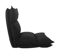 Rebecca Mobili Silla con Respaldo Ajustable, Asiento Acolchada Plegable, Negra Metal Poliéster, Ahorra Espacio Balcón Salón Hogar - Medidas: 70 x 56 x 70 cm (AxANxF) - Art. RE6200