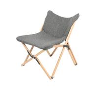 Rebecca Mobili Silla de director, silla plegable de exterior, marrón gris, madera y poliéster, estable, cómoda, con bolsa para transporte - Medidas (alt. x anch. x prof.): 84 x 69 x 74 cm - Art.