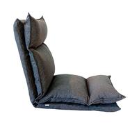 Rebecca Mobili Silla de Suelo, Asiento Acolchado Plegable, Gris Claro, Metal Tejido, poliéster, Sala de Estar Balcón - Medidas: 70 x 56 x 70 cm (AxANxF) - Art. RE6193