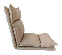 Rebecca Mobili Silla Tumbona Reclinable, Futon Beige, Metal Poliéster, Descanso Reclinable, Salón Balcón - Medidas: 70 x 56 x 70 cm (AxANxF) - Art. RE6196