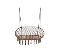 Rebecca Mobili Sofá mecedora de 2 plazas, silla colgante relax, marrón, policotón, acero, 2 plazas, para jardín, sala de estar - Dimensiones (alto x ancho x profundidad): 150 x 130 x 70 cm - Art