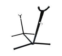 Rebecca Mobili Soporte para hamaca, soporte para hamaca, negro, acero, para hamacas de hasta 200 cm, con altura ajustable, para jardín o terraza - Medidas H x L x P: 94 x 275 x 100 cm - Art. RE7178