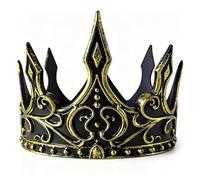 REBECCAGIBSON 1 corona de rey real, espuma de poliuretano suave, ajustable, accesorios de disfraz de príncipe, sombrero de disfraces, corona de rey medieval, ampliamente aplicable para cosplay