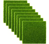 REBECCAGIBSON 8 piezas de musgo artificial para decoración de césped, hierba en miniatura, jardín, césped artificial, decoración para bricolaje, micro paisaje, miniatura, decoración de casa, césped
