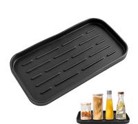 REBECCAHOWARD 1 Piezas 13,3 x 25,3 x 1,8 cm Bandeja Drenaje,Gris Organizador, Silicona Organizador con Porta esponjas, Antideslizante Duradero y Alfombrilla antigoteo, para esponjas