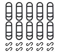 REBECCAHOWARD 10 Unidades de Cinta de Silicona para Bicicleta, Anillos de Goma elástica, Soporte de Linterna, Cinta de fijación de Silicona, Soporte para Manillar de Bicicleta, con 10 Hebillas en S