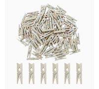 REBECCAHOWARD 110 Piezas Pinzas Ropa Madera, Pinzas Madera 2,5 cm,Pinzas Madera Ropa, Pinzas Decorativas Naturales,Miniclips Estables y Respetuosos con Medio Ambiente, para Organización