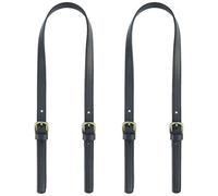 REBECCAHOWARD 2 Piezas Correas Universales Repuesto Bolsos Piel con Hebilla Ajustable, Negro Correa Repuesto Versátil, Mango Ecológico Poliuretano,Duradero y confiable Correas,para Carteras
