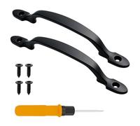 REBECCAHOWARD 2 Piezas Resistentes Tiradores Puerta Hierro Fundido con 1 Destornillador Doble y Tornillo,Negro Estilo vintage Tirador Puerta Acero Inoxidable, Distancia Entre Orificios 158 mm