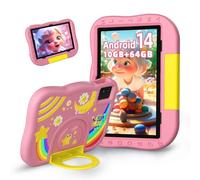 Rebecco Tableta Infantil Tableta Android 14,Tablet para niños 10 Pulgadas, 6000 mAh, 10GB RAM + 64GB ROM, Doble cámara, WiFi, BT5.2, Control Parental, Infantil Table de Aprendizaje para niños