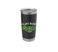 Rebel a base de plantas - Dieta a base de plantas de alimentos integrales Vaso térmico de acero inoxidable de doble pared