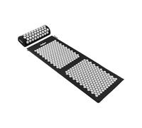 REBEL Active RBA-6003-BK - Esterilla de Salud con Agujas de acupresión y cojín (130 x 50 cm), Color Negro