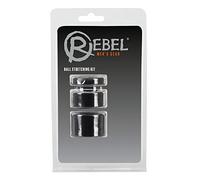 Rebel Ball Stretching Kit Juego de anillos para testículos para hombres Negro 1-3 cm