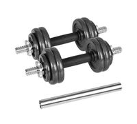 Rebel Electro Juego de 15 kg de mancuernas de hierro fundido en estuche con grifo ajustable RBA-2327-15