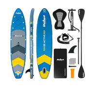 Rebel Electro Tabla de Sup Inflable con Asiento de natación Drop-Stitch 350 cm Kit de Paleta Bomba Mochila RBA-4501-BL