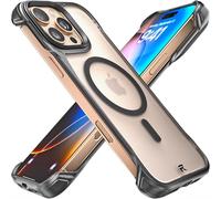 REBEL Funda transparente para iPhone 16 Pro Max [serie Frosted Flex] lados expuestos para mayor comodidad, fuerte compatible con MagSafe, textura mate, protección a prueba de golpes, cubierta mejorada