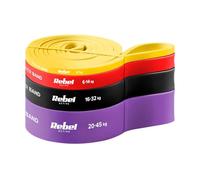 Rebel Juego de 4 Bandas de Potencia de látex de Goma de Ejercicio PLs-2, 4-45 kg RBA-3000-S4