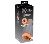 Rebel Masturbador Glans con 2 funciones Grey/Orange/Light Skin Tone 20,4 cm