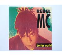 Rebel MC Better World Peace Radio Mix 7" Desire WANT25 EX/EX 1990 picture sleeve