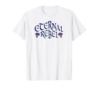 Rebelde Eterno Camiseta gráfica económica, Hombre, Blanco, XL