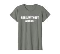 Rebelde sin Causa Camiseta, Mujer, Verde Militar Jaspeado, XS