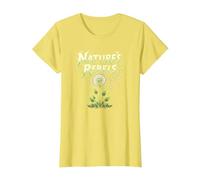 Rebeldes de la Naturaleza: el Diente de león malezas Arte botánico Camiseta, Mujer, Limón, XXL