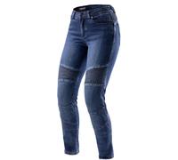 Rebelhorn Agness 2 Vaqueros de moto para mujer, azul deslavado, Talla 40/28