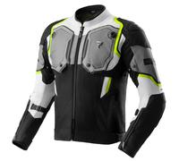 Rebelhorn Borg 2 Chaqueta Textil de Motocicleta Impermeable, negro-gris-amarillo, tamaño 3XL para Hombres