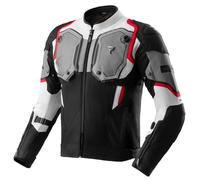 Rebelhorn Borg 2 Chaqueta Textil de Motocicleta Impermeable, negro-gris-rojo, tamaño L para Hombres