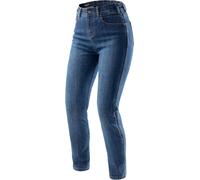 Rebelhorn Classic Vaqueros de moto para mujer, azul deslavado, Talla 36/30
