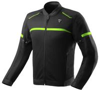 Rebelhorn Echo Chaqueta Textil de Motocicleta Impermeable, negro-amarillo, tamaño L para Hombres