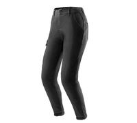 Rebelhorn Faster Vaqueros de moto para mujer, negro, Talla 24/30