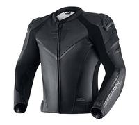 REBELHORN Fighter Chaqueta de Moto Hombre | Cuero | Protectores de Codos, Hombros y Espalda Nivel 2 | Deslizadores de Hombros | Chaleco Impermeable In&Out | Paneles de ventilación